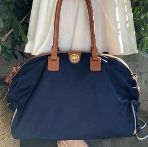 EXCELLENT JEMMA BIRDIE 43 GYM BAG WEEKENDER DUFFLE IN OXFORD BLUE
